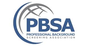 Accredited PBSA logo featuring bold blue and gold elements, symbolizing official accreditation by the Professional Background Screening Association for meeting rigorous industry standards.