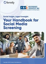 Social Media Screening Handbook cover written by RSI for clients.