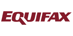 Equifax logo featuring bold red uppercase text in a modern sans-serif font, representing the global data, credit reporting, and analytics company known for financial insights and identity verification services