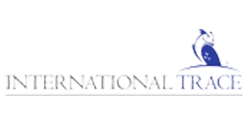 International Trace logo featuring bold blue and gray text with a globe or network icon, representing global background screening and investigative services