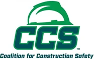 Coalition for Construction Safety (CCS) logo featuring bold text and a safety-themed design, symbolizing the organization’s commitment to promoting health and safety in the construction industry.