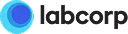 Labcorp logo featuring bold blue text with a modern typeface, representing the clinical laboratory company's expertise in diagnostics and healthcare testing services
