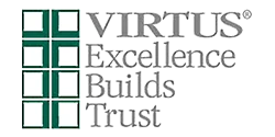 Virtus logo featuring sleek, modern typography with a shield or checkmark element, symbolizing security, compliance, and trusted workforce solutions